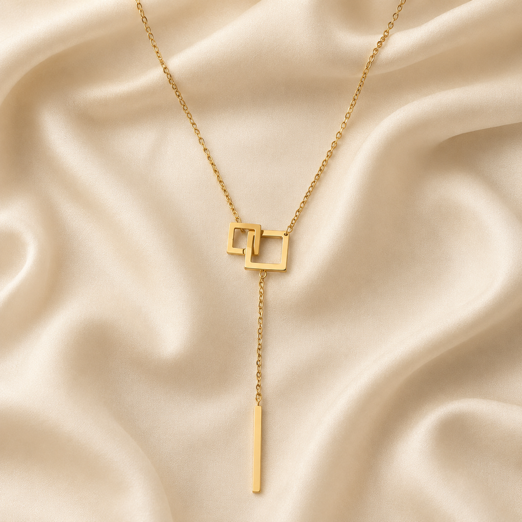 Geometric Drop Necklace