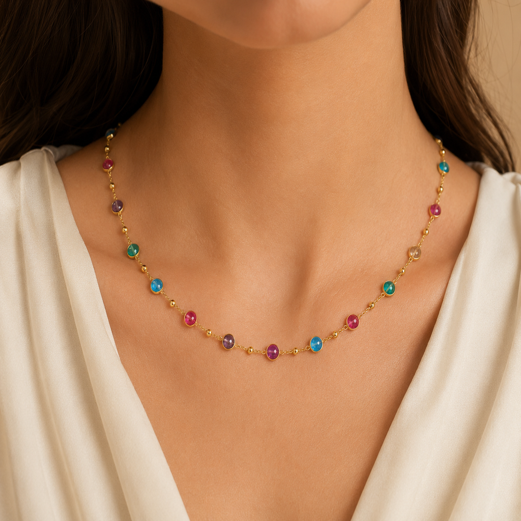 Multi-Coloured Round Necklace by JOTA Collections