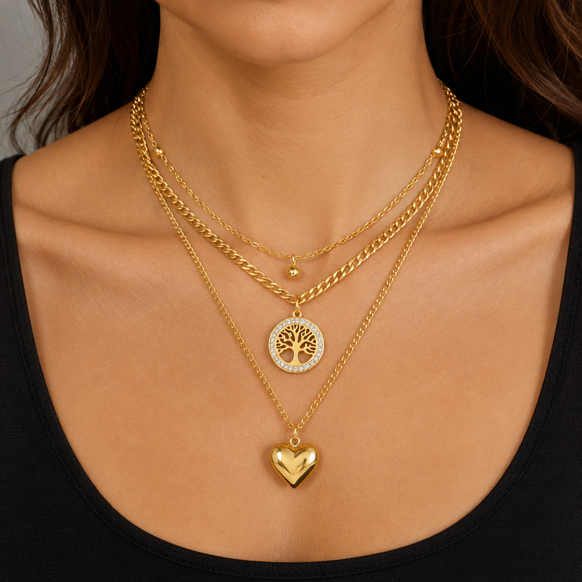 Layered Tree of Life Necklace by JOTA Collections